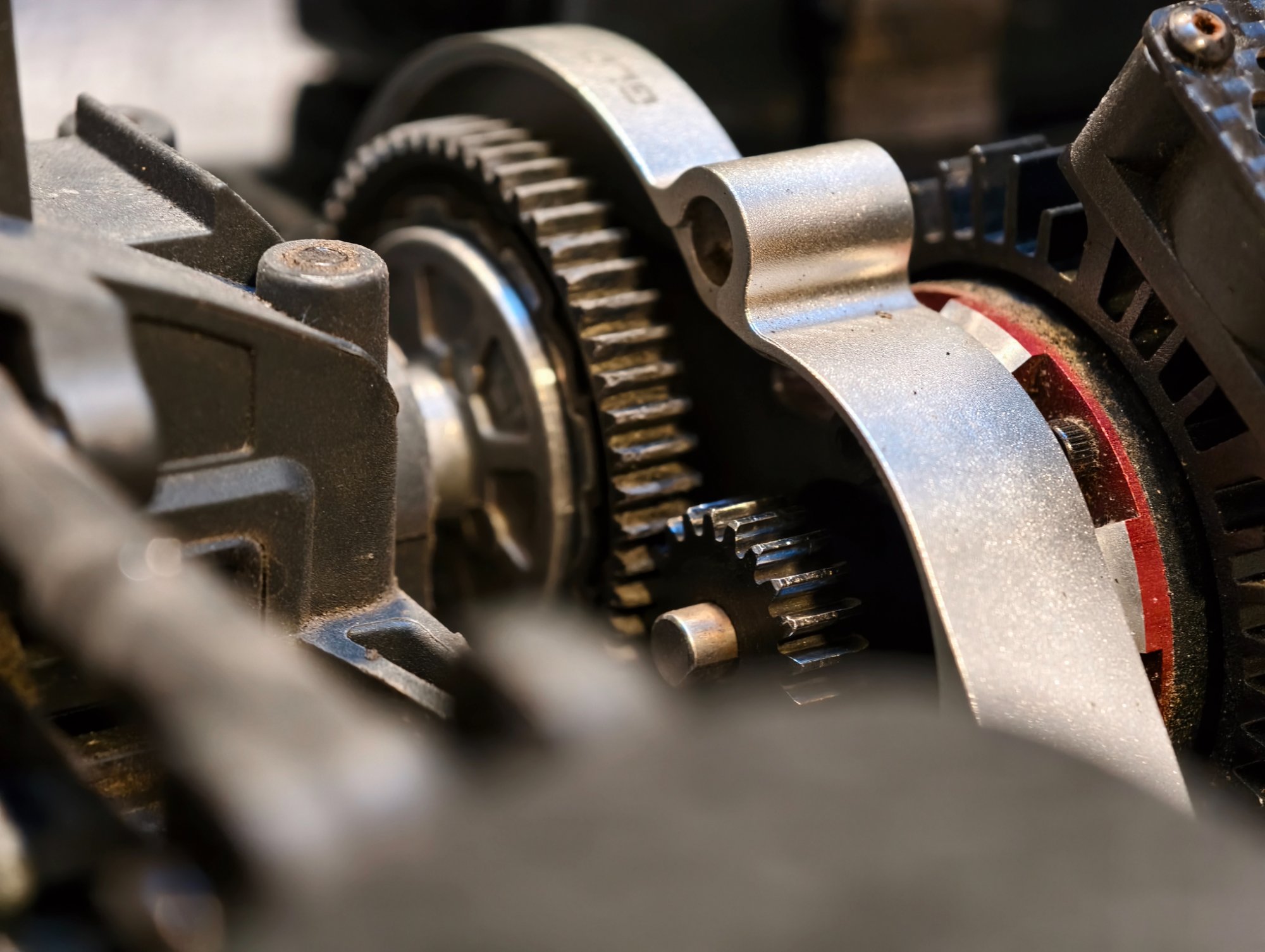 Pinion gear en motor